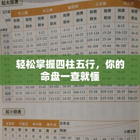 轻松掌握四柱五行，你的命盘一查就懂
