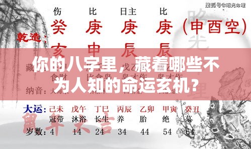 你的八字里，藏着哪些不为人知的命运玄机？