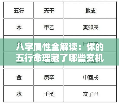 八字属性全解读：你的五行命理藏了哪些玄机