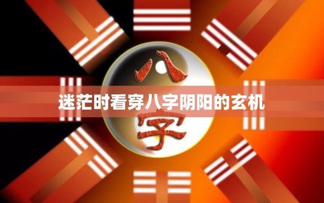 迷茫时看穿八字阴阳的玄机