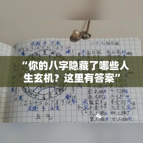 “你的八字隐藏了哪些人生玄机？这里有答案”