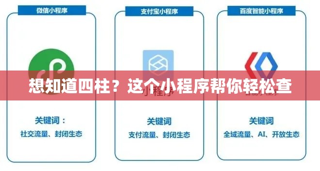 想知道四柱？这个小程序帮你轻松查