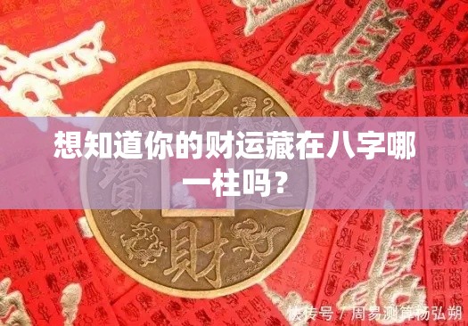 想知道你的财运藏在八字哪一柱吗？