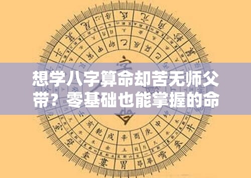 想学八字算命却苦无师父带？零基础也能掌握的命理自学指南