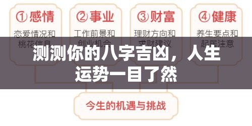 测测你的八字吉凶，人生运势一目了然
