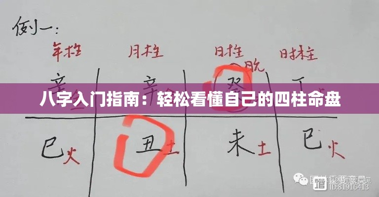 八字入门指南：轻松看懂自己的四柱命盘