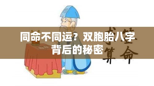 同命不同运？双胞胎八字背后的秘密