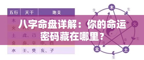 八字命盘详解：你的命运密码藏在哪里？