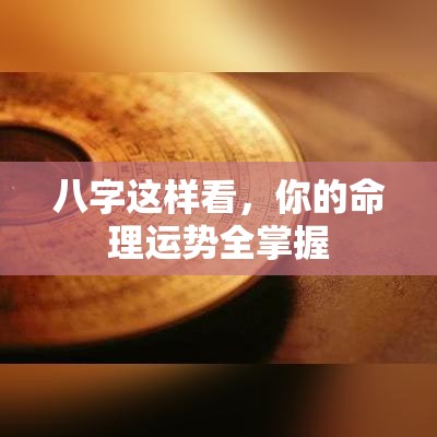 八字这样看，你的命理运势全掌握