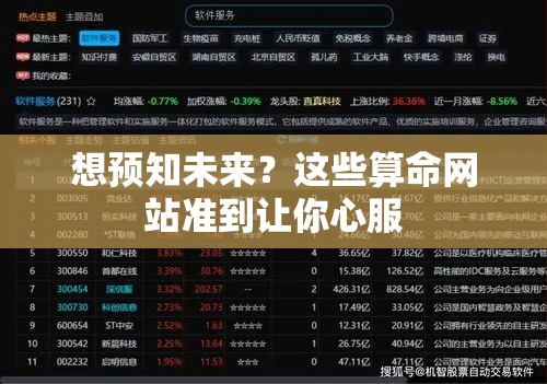 想预知未来？这些算命网站准到让你心服